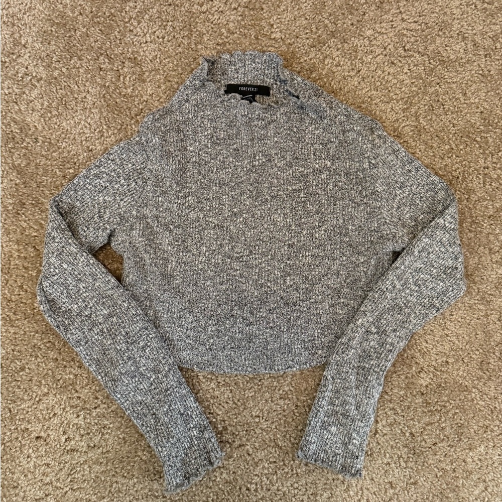 Grey Long Sleeve Top